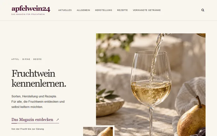 Website-Vorschau von apfelwein24.de