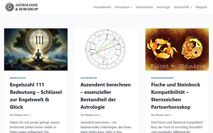 Website-Vorschau von astrohoroskop.org