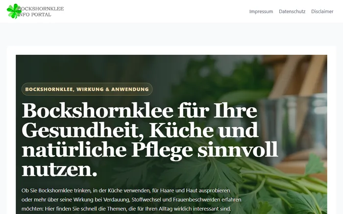 Website-Vorschau von bockshornklee-info.de