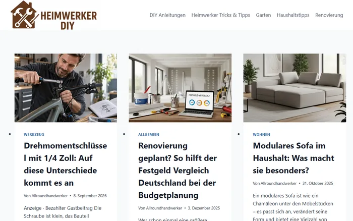 Website-Vorschau von heimwerker-diy.de