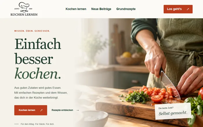 Website-Vorschau von kochen-lernen.net