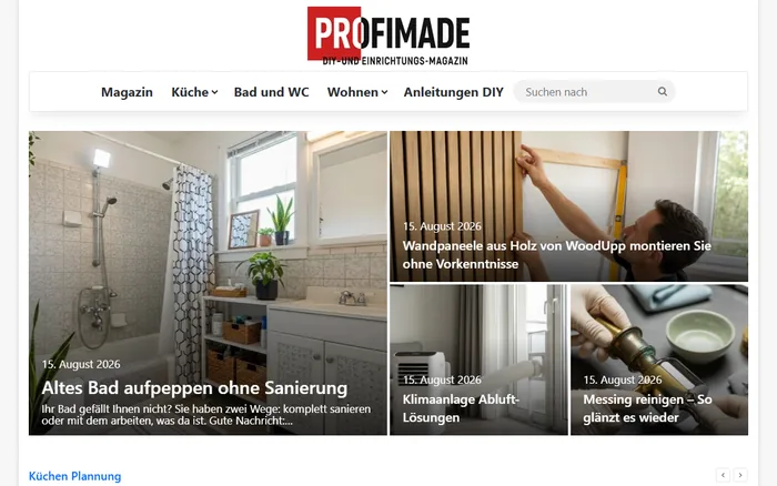 Website-Vorschau von profimade.ch