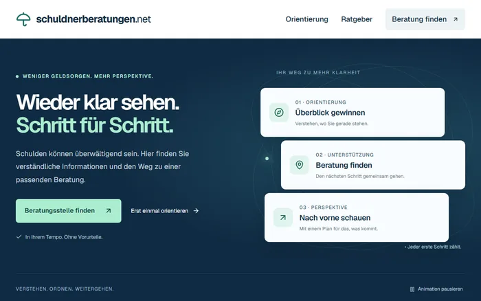 Website-Vorschau von schuldnerberatungen.net