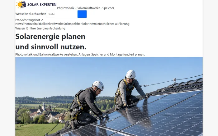 Website-Vorschau von solar-experten.info