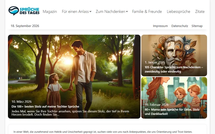 Website-Vorschau von sprueche-des-tages.de