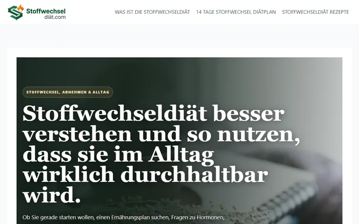 Website-Vorschau von stoffwechseldiaet.com