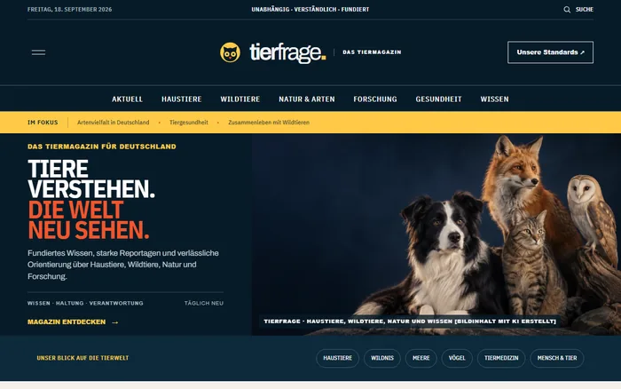 Website-Vorschau von tier-frage.info