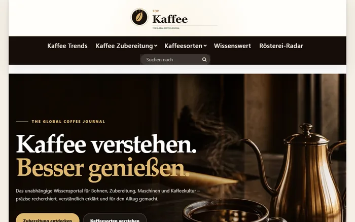 Website-Vorschau von top-kaffee.de