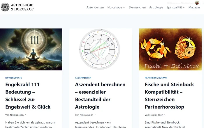 Website-Vorschau von astrohoroskop.org