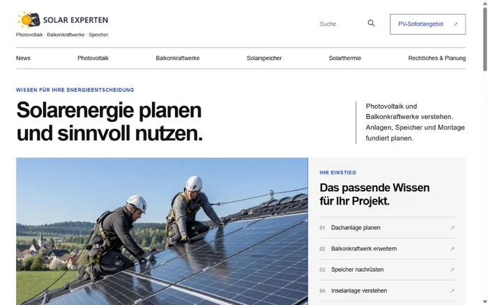 Website-Vorschau von solar-experten.info